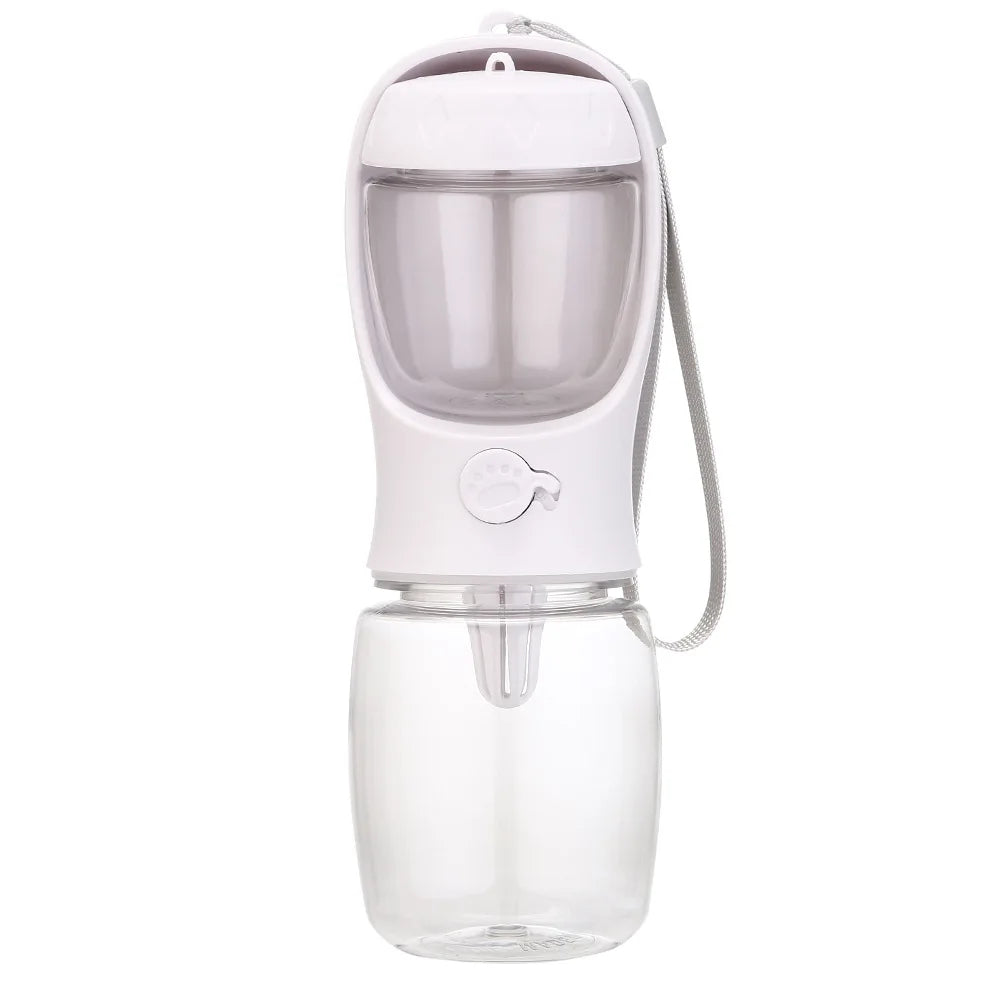 🐾🐶 PawGo Portable Pet Water Bottle with Food Dispenser