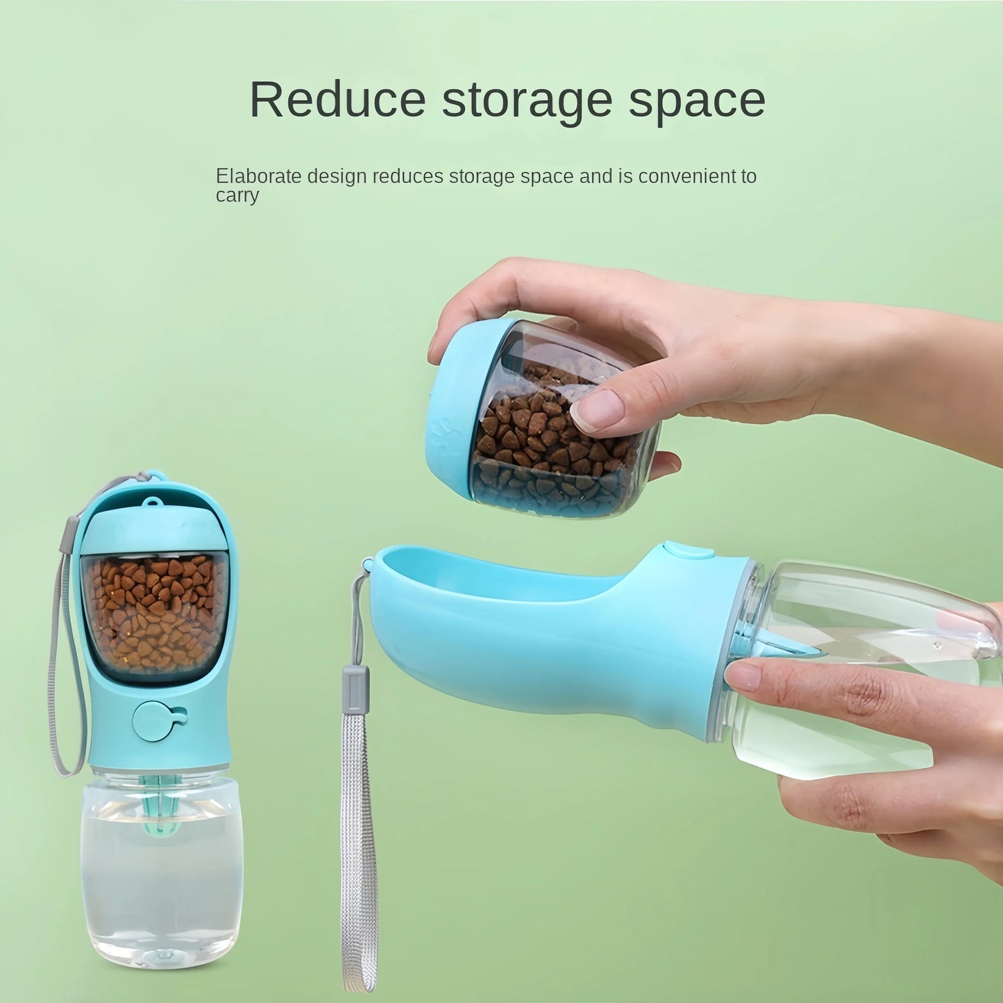 🐾🐶 PawGo Portable Pet Water Bottle with Food Dispenser